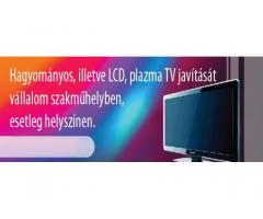Képcsöves, LCD és PLAZMA TV-k javítása 06203412227