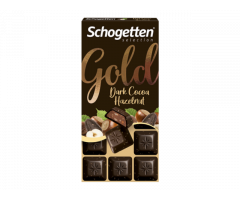 Eladó Schogetten Gold étcsokoládé 100 g nugátkrémmel és mogyoróval 349Ft