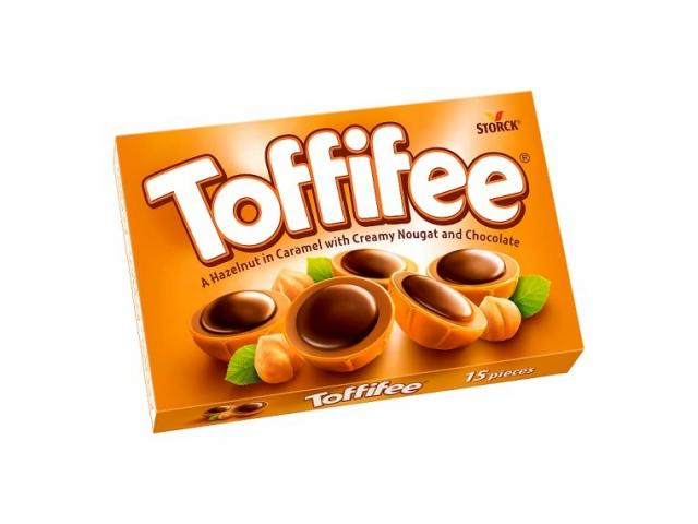 Eladó Toffifee mogyoró karamellben, mogyorós nugátkrémmel és csokoládéval 125 g 495Ft