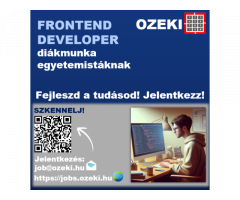 Frontend developer - Diákmunka ősztől